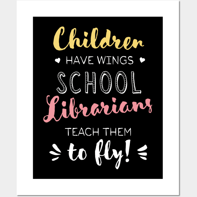 School Librarian Gifts - Beautiful Wings Quote Wall Art by BetterManufaktur